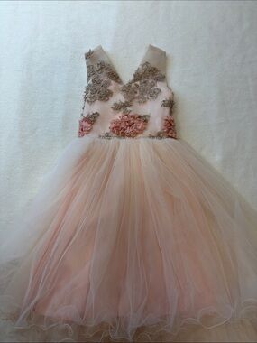 Custom made flower girl dress made in Turkey